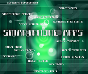 Image showing Smartphone Apps Indicates Computer Computing And Text