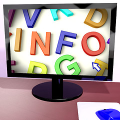Image showing Info Button On Computer Showing Getting Information Online