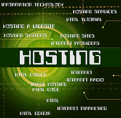 Image showing Hosting Word Means Online Web And Server