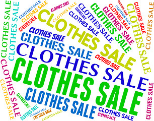 Image showing Clothes Sale Shows Cheap Fashion And Garments