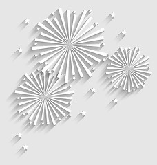 Image showing Firework for Holiday Celebration Events, Flat Style Long Shadow