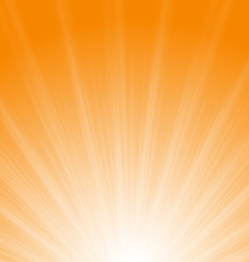 Image showing Abstract Orange Background Sun Rays