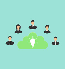 Image showing Group of business people creating new idea