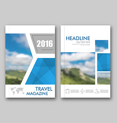 Image showing Brochure Template of Travel Magazine, Cover Design Annual Report
