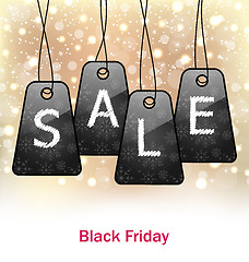 Image showing Abstract Set Labels for Black Friday Sales