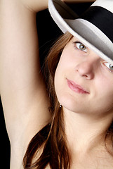 Image showing woman with hat