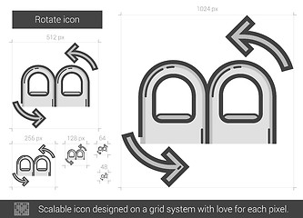Image showing Rotate line icon.