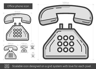 Image showing Office phone line icon.