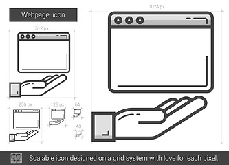 Image showing Webpage line icon.