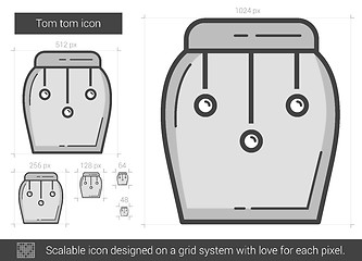 Image showing Tom tom line icon.