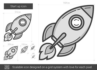 Image showing Start up line icon.
