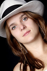 Image showing woman with hat