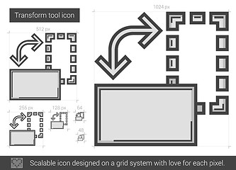 Image showing Transform tool line icon.