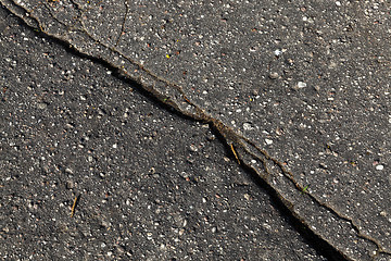 Image showing asphalt broken closeup