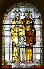 Image showing Holy Family, Stained glass