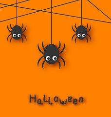 Image showing Spiders and Cobweb for Halloween