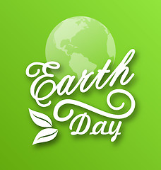 Image showing Earth Day, Words, Planets and Leaves