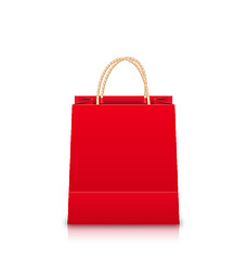 Image showing Red Empty Shopping Bag