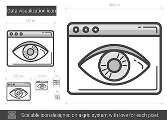 Image showing Data vizualization line icon.