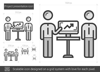 Image showing Project presentation line icon.