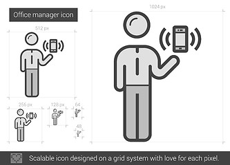 Image showing Office manager line icon.