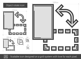 Image showing Object rotate line icon.