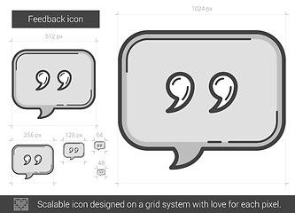 Image showing Feedback line icon.