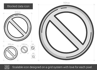 Image showing Blocked data line icon.