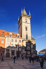 Image showing Famous old Prague Astronomical Clock -Prague Orloj