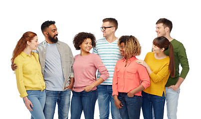 Image showing international group of happy smiling people