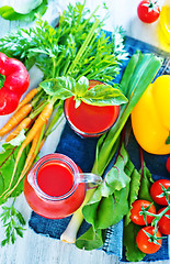 Image showing fresh vegetable juice