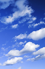 Image showing Blue sky with white clouds