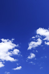 Image showing Blue sky with white clouds