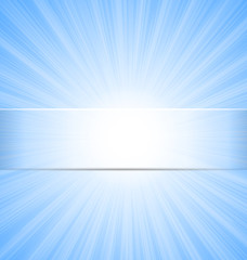 Image showing Abstract Blue Sky Sunbeam Background