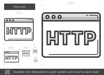 Image showing Http line icon.