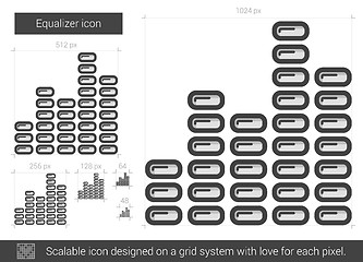 Image showing Equalizer line icon.