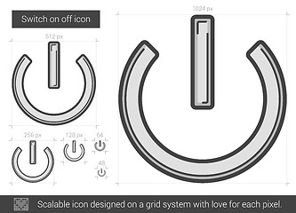 Image showing Switch on off line icon.