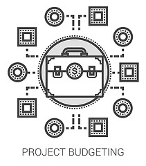 Image showing Project budgeting line icons.