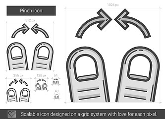 Image showing Pinch line icon.