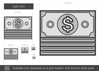 Image showing Cash line icon.