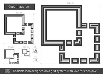 Image showing Copy image line icon.