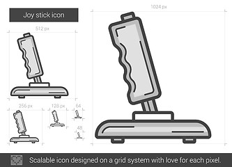 Image showing Joy stick line icon.