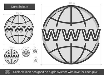 Image showing Domain line icon.