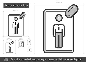 Image showing Personal details line icon.