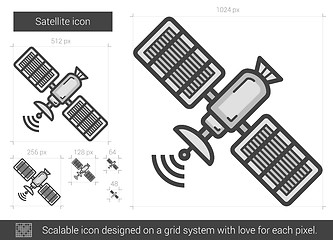 Image showing Satellite line icon.