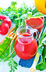 Image showing fresh vegetable juice