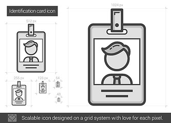 Image showing Identification card line icon.