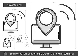 Image showing Navigation line icon.