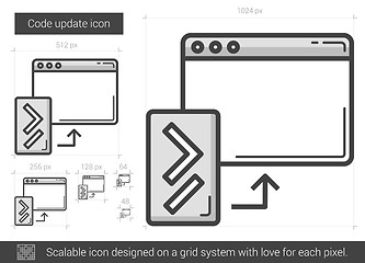 Image showing Code update line icon.