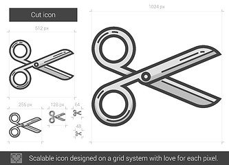 Image showing Cut line icon.